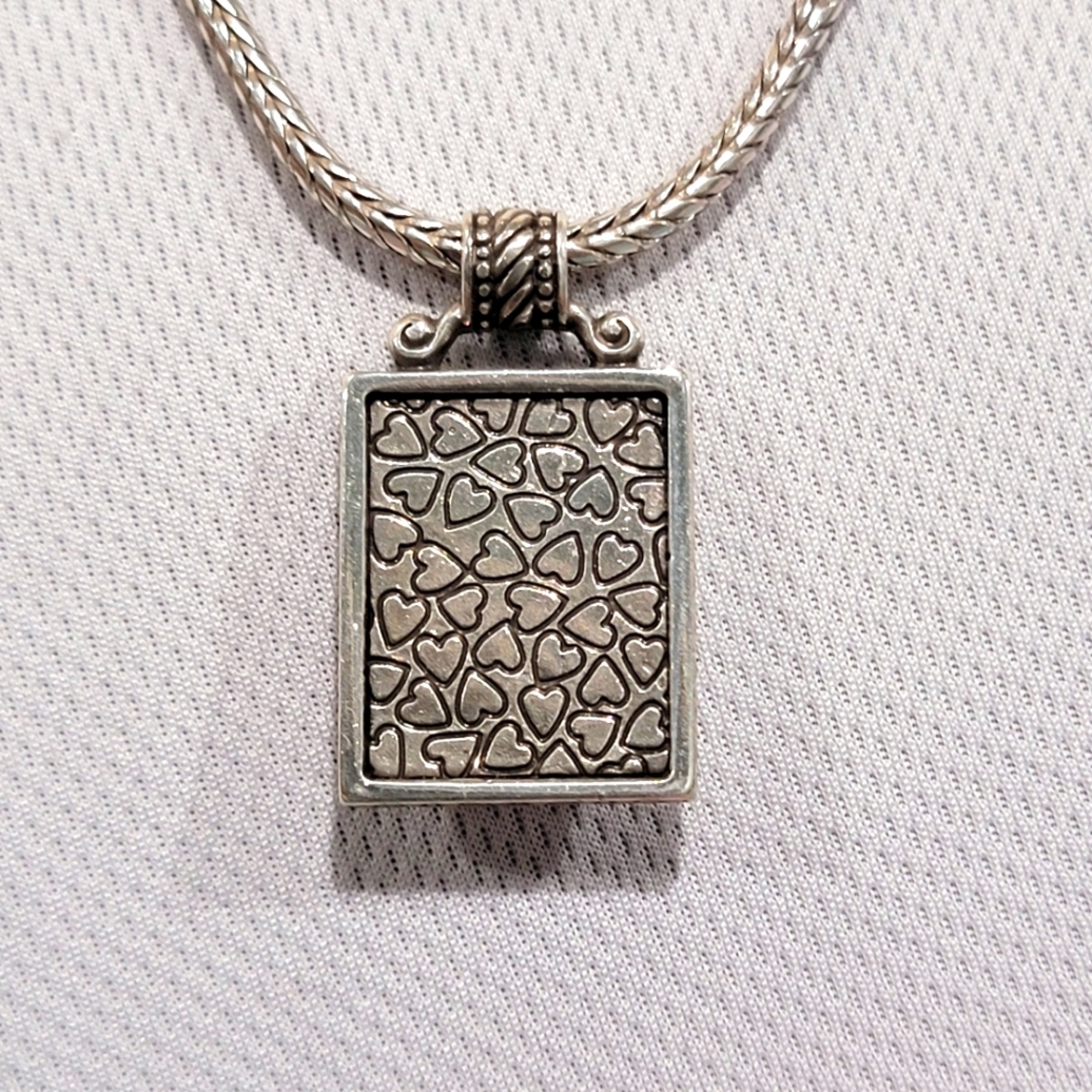 Unique Retired Brighton Puff Rectangular Heart Pe… - image 4